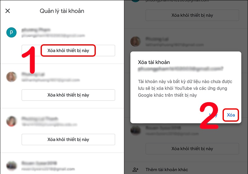 Cách xóa tài khoản Google trên iPhone khỏi Youtube