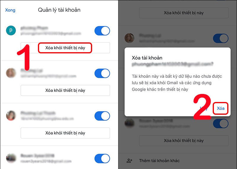 Cách xóa tài khoản Google trên iPhone khỏi Gmail