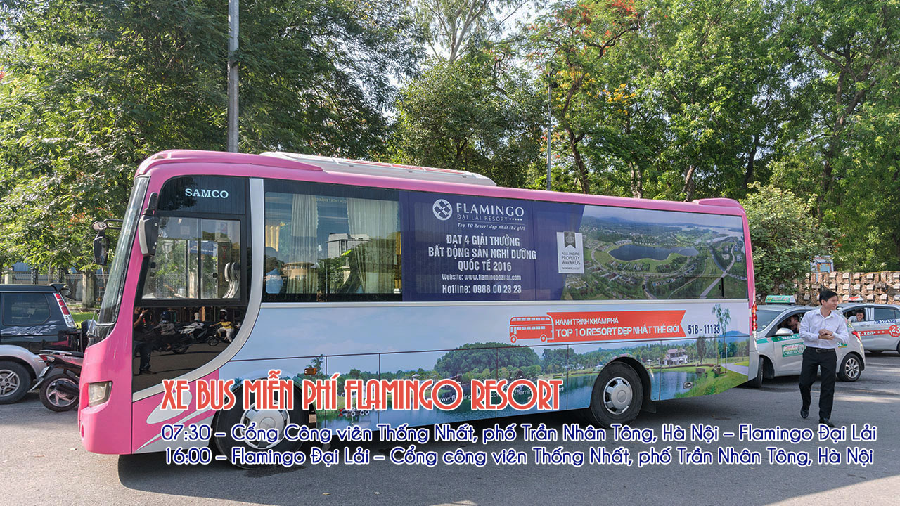 xe bus mien phi dua don hanoi di flamingo dai lai