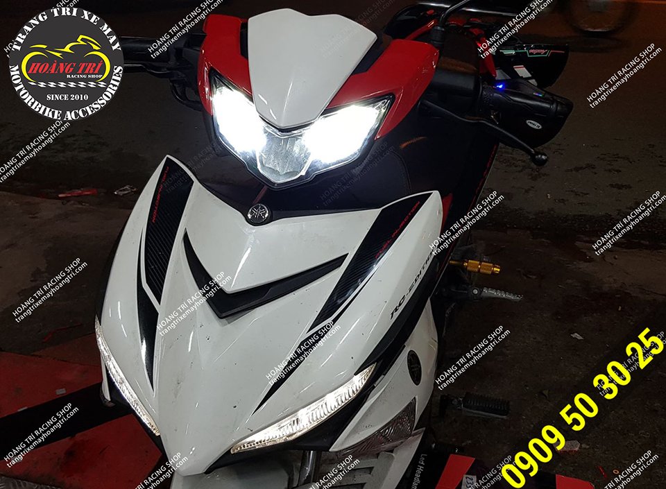 Test đèn xe sau khi đã thay đầu đèn Exciter 2019