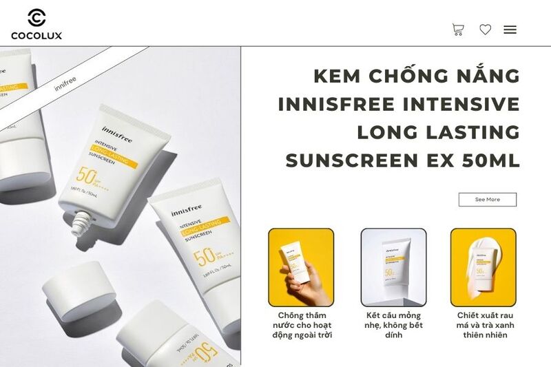 Kem Chống Nắng Innisfree Intensive Long Lasting Sunscreen EX 50ml