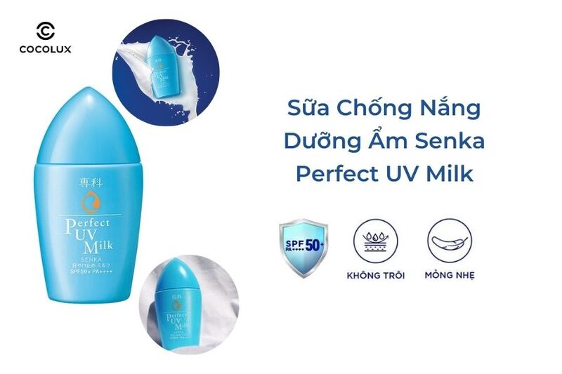 Sữa Chống Nắng Dưỡng Ẩm Senka Perfect UV Milk SPF50/PA++++ 40ml