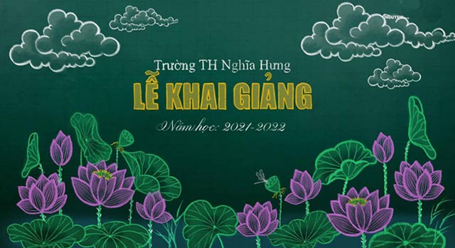 Bảng khai giảng trang trí theo phong cách mới lạ