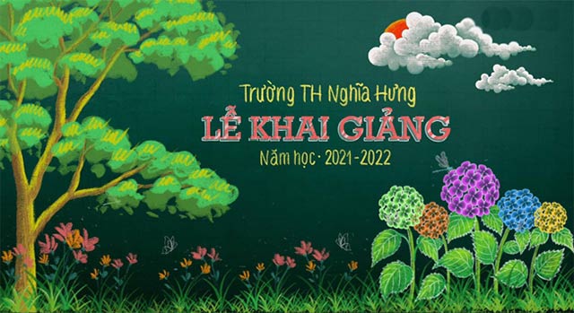 Nét đặc trưng trên bảng khai giảng sáng tạo