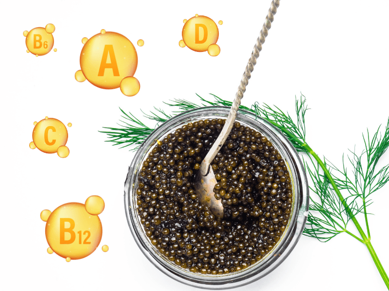 Dinh dưỡng trứng cá tầm đen Caviar cực cao