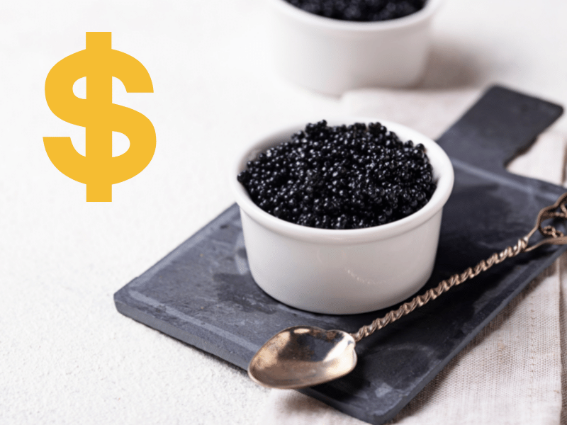 Giá thành của trứng cá tầm đen Caviar