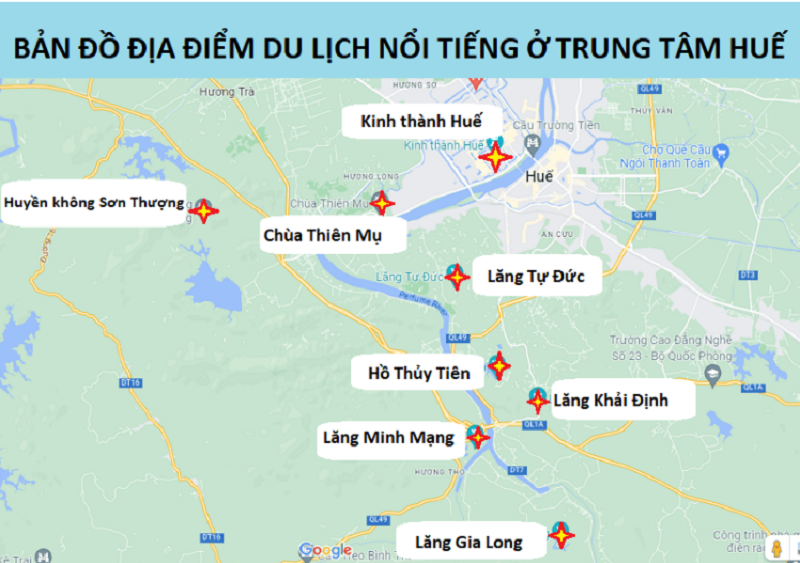 bản đồ du lịch Huế