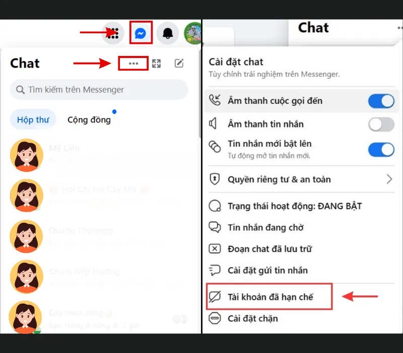 Cách bỏ hạn chế trên Messenger? Hướng dẫn chi tiết 4