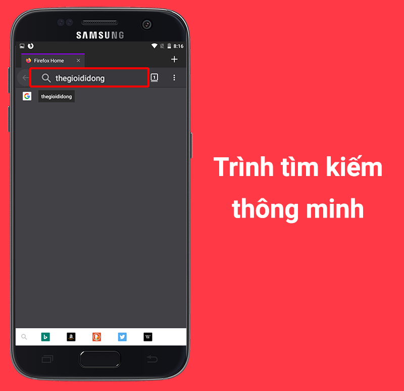 Tìm kiếm nhanh với thanh tìm kiếm thông minh