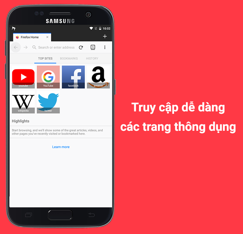 Dễ dàng truy cập vào những trang website thông dụng