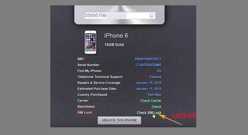 Cách check imei iphone hay lock quốc tế