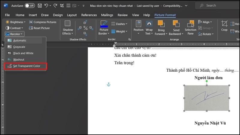 Cách tạo và chèn chữ ký vào Microsoft Word bước 3