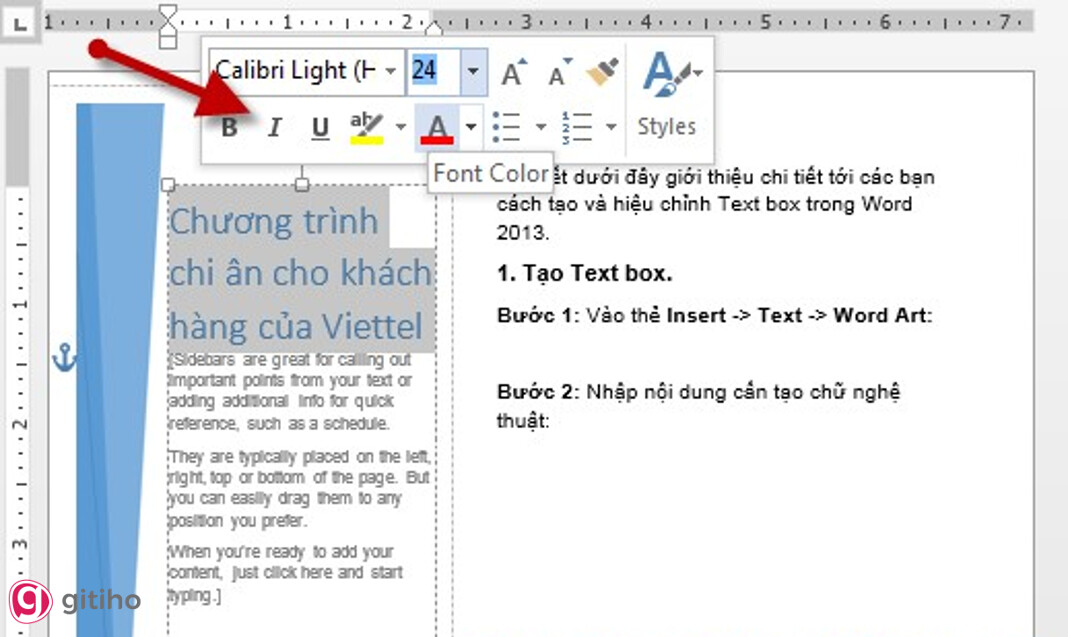 HƯỚNG DẪN CHI TIẾT CÁCH LÀM VIỆC VỚI TEXT BOX TRONG WORD