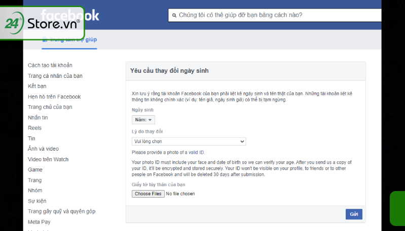Hướng dẫn cách đổi ngày sinh trên facebook quá số lần chỉnh sửa