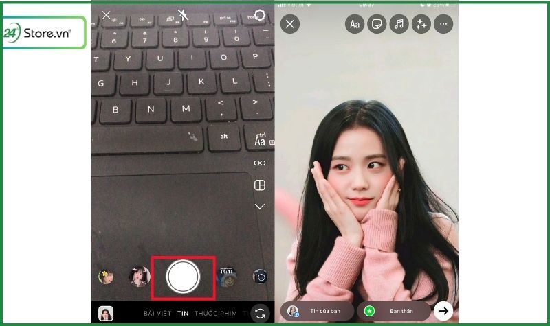 cách chụp ảnh trên instagram có sticker đẹp