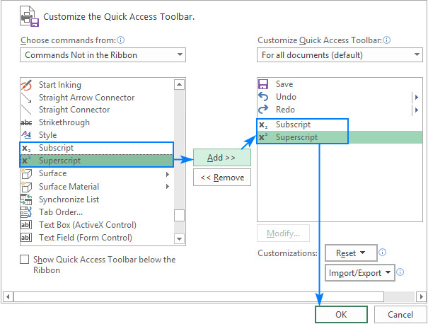 Cách viết chỉ số trên, chỉ số dưới trong Excel