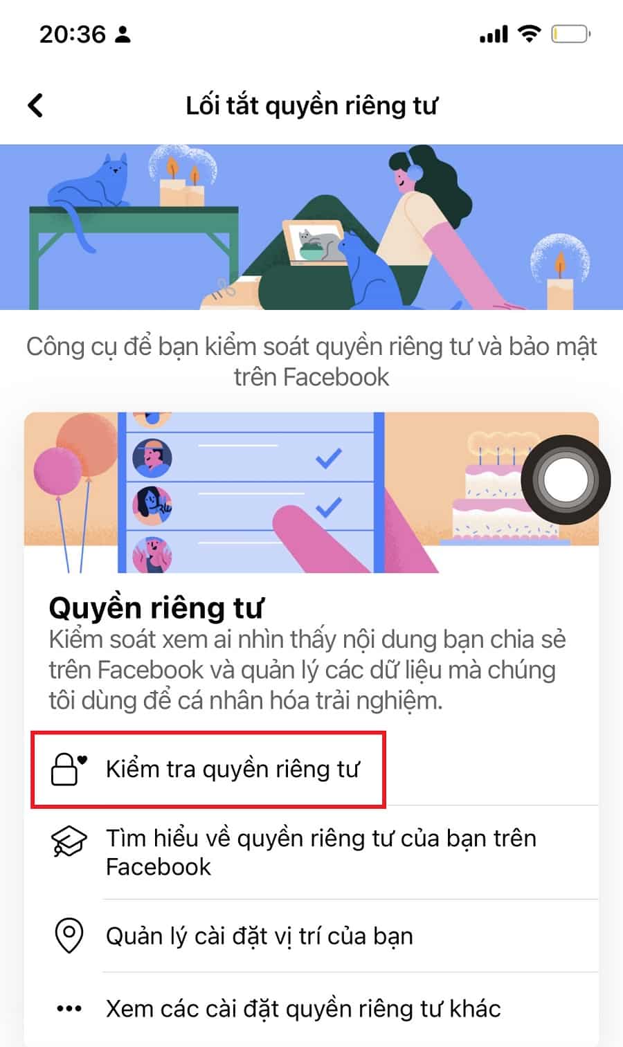 cách để tài khoản facebook ở chế độ riêng tư