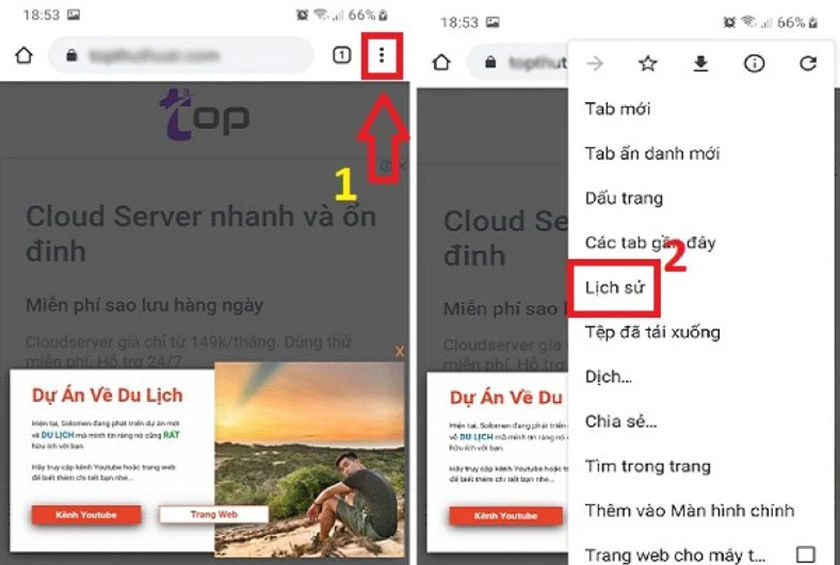 óa dữ liệu Web trên Chrome