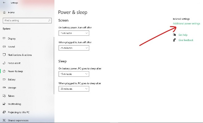 Bạn tìm và nhấn vào Change plan settings