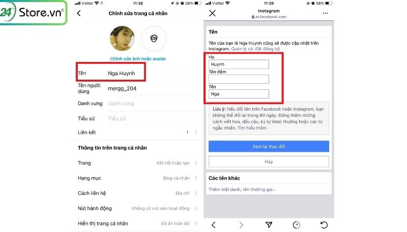 Cách đổi tên đăng nhập instagram