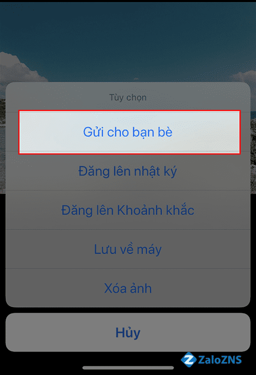 Chọn gửi cho bạn bè