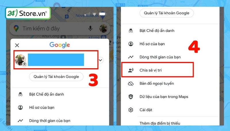 cách chia sẻ vị trí trên google map qua zalo