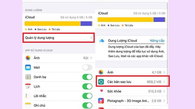 Khôi phục ghi chú từ bản sao lưu iCloud