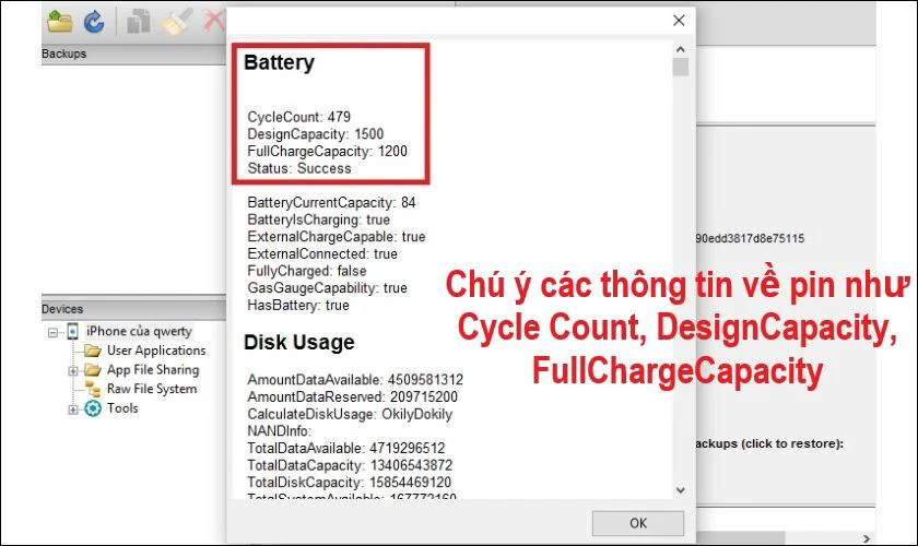 Chú ý thông tin khi thực hiện cách kiểm tra pin iphone chính hãng