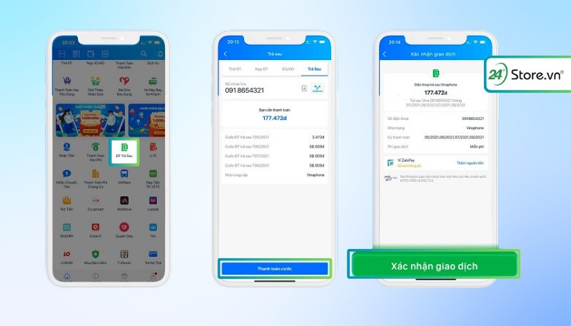 Thanh toán cước trả sau Viettel qua ví điện tử Zalo Pay