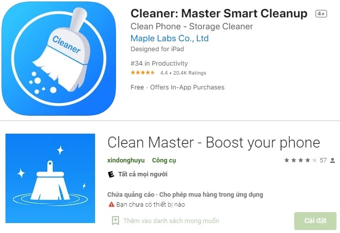 Tăng tốc 4G Viettel bằng Clean Master