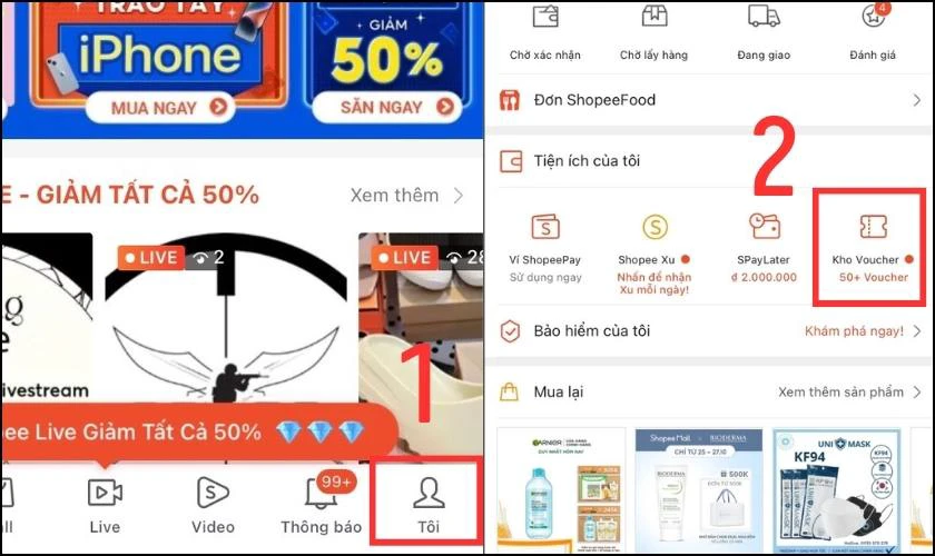 Mã giảm giá trong kho voucher Shopee