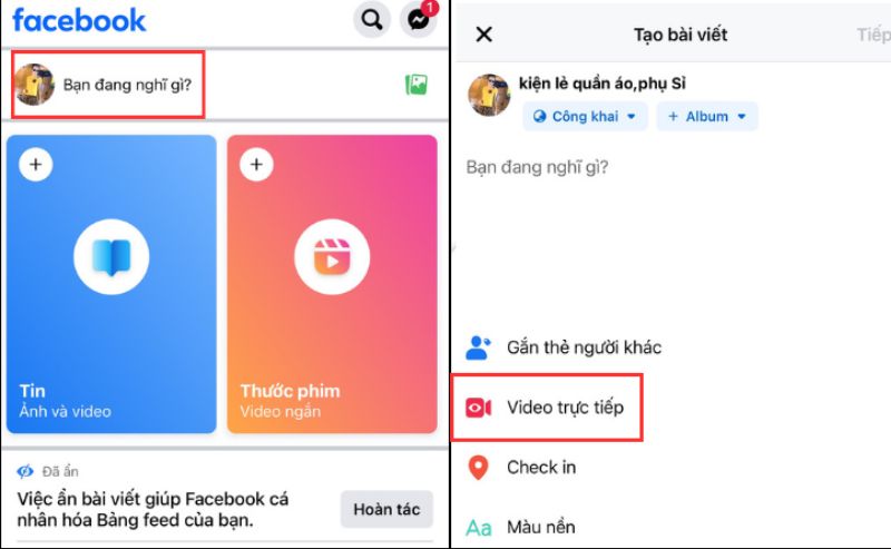 Livestream bán hàng bằng điện thoại