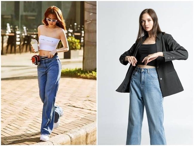 21 Cách phối đồ với quần jeans ống rộng siêu hack dáng, sành điệu