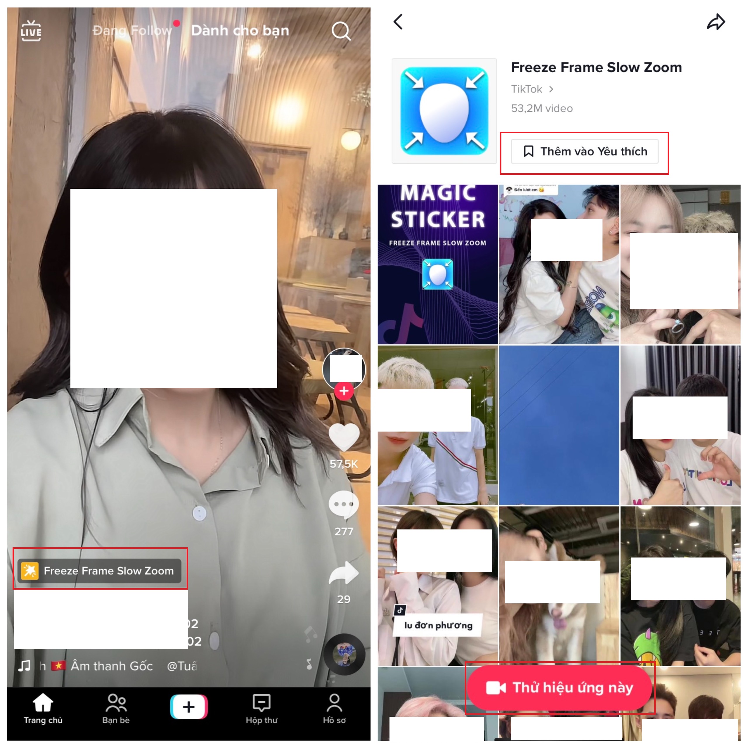 Cách lấy filter TikTok trên xu hướng