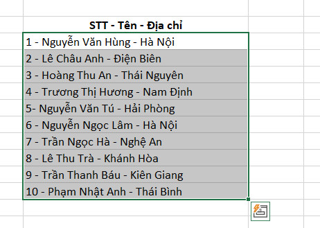 Hướng dẫn 2 cách tách cột trong Excel cực dễ