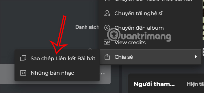 Paste URL bài hát vào Spotify