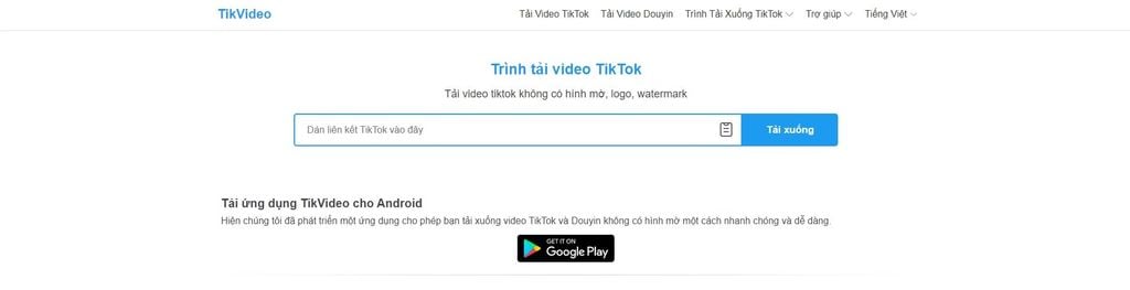 Tải ảnh TikTok không logo bằng TikVideo - GEARVN