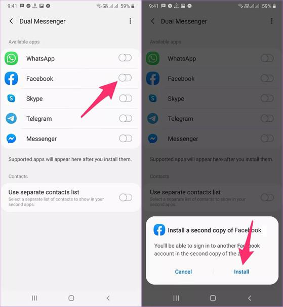 Đăng nhập hai tài khoản Facebook, Messenger... cùng lúc. Ảnh: MINH HOÀNG