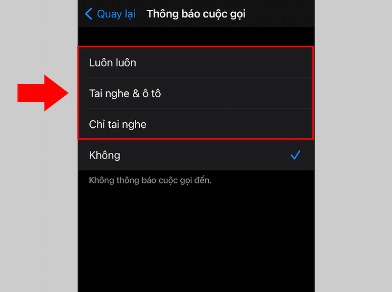 Tùy chọn bật giọng nói khi có cuộc gọi đến trên iPhone