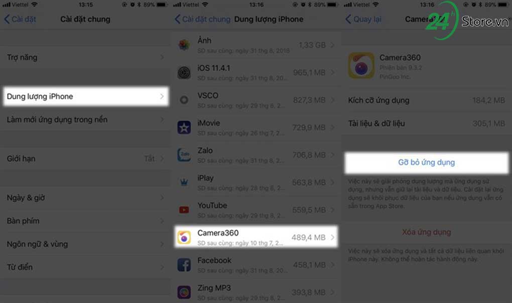 Mẹo tăng dung lương iPhone bằng cách gỡ bỏ ứng dụng bạn không dùng