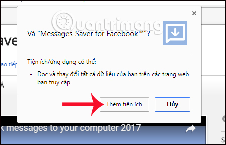 Thông báo của Messages Saver for Facebook