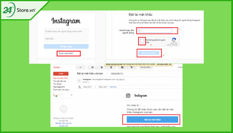 cách lấy lại mật khẩu instargram trên PC