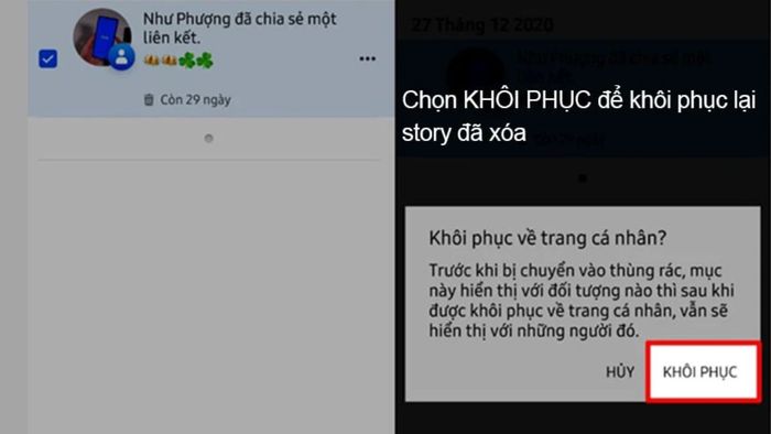 Hướng dẫn khôi phục các story đã xóa trên Facebook từ điện thoại - Bước 3