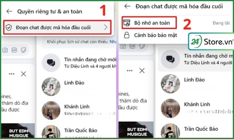 mã hóa đầu cuối trên messenger trên máy tính