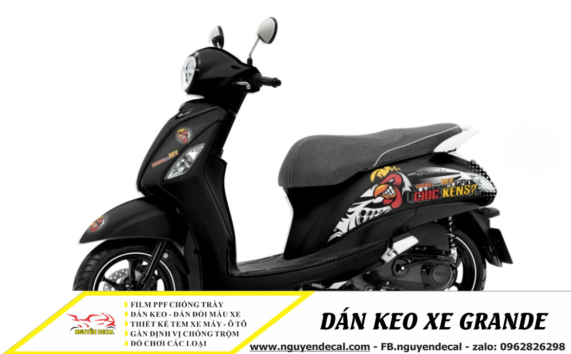 Dán keo xe Grande đẹp