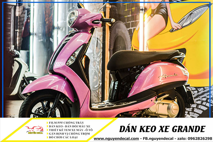 Dán keo xe Grande đẹp