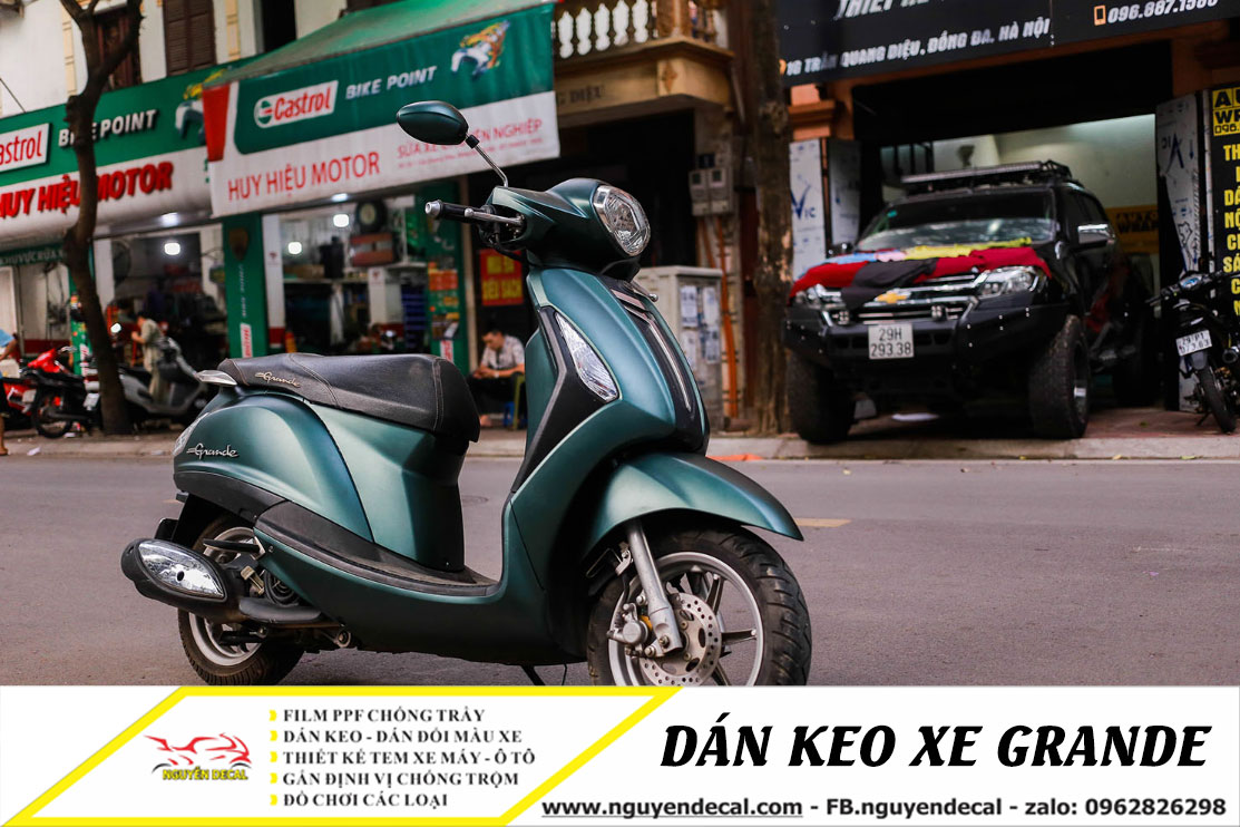 Dán keo xe Grande đẹp