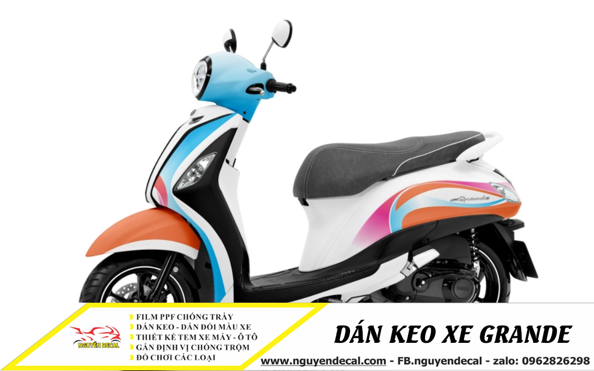 Dán keo xe Grande đẹp