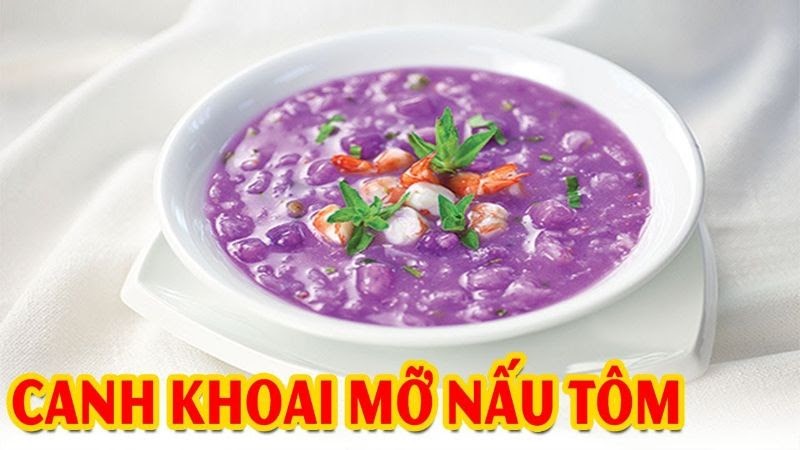 Canh khoai mỡ nấu tôm thịt