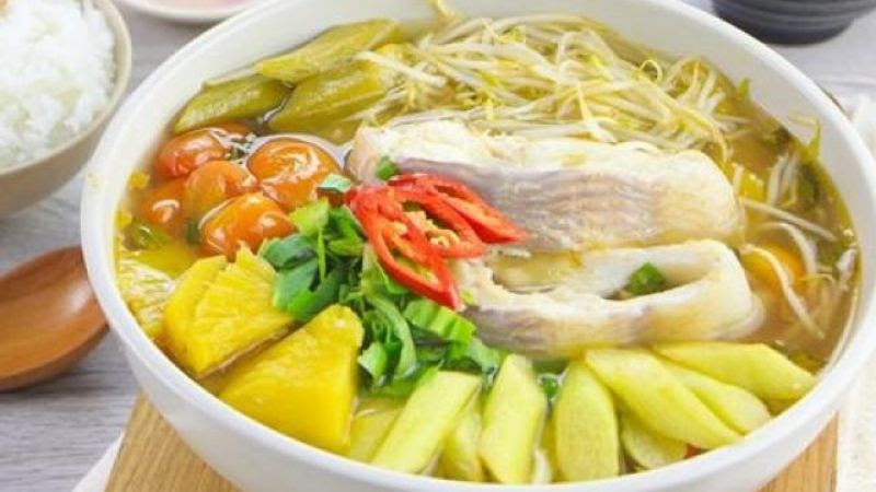 Cá diêu hồng nấu canh chua